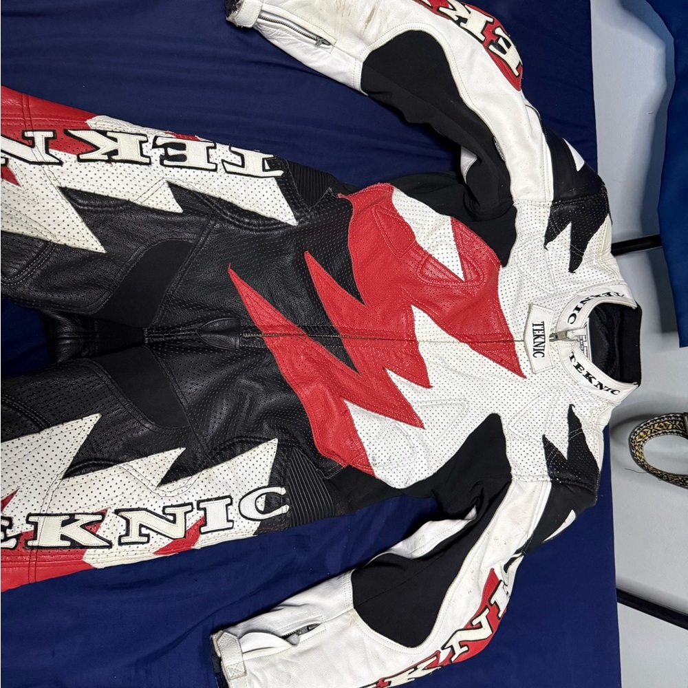 Vintage Teknic Leather Motorcycle Suit